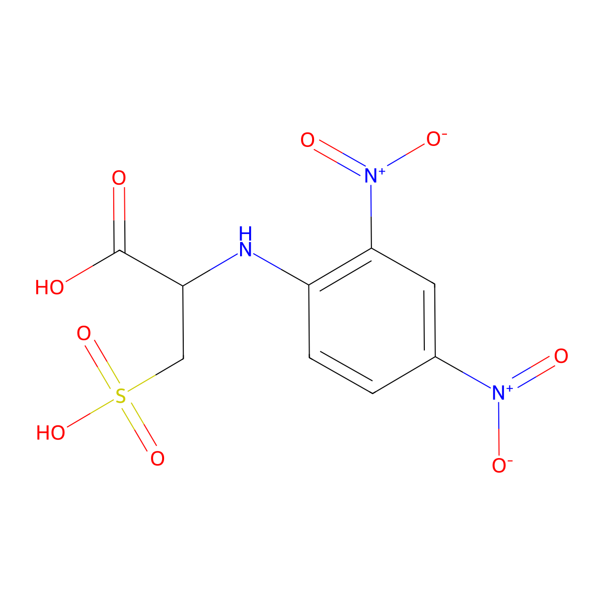2-[(2,4-Dinitrophenyl)amino]-3-sulfopropanoic acid molecular structure, CAS 81187-95-3