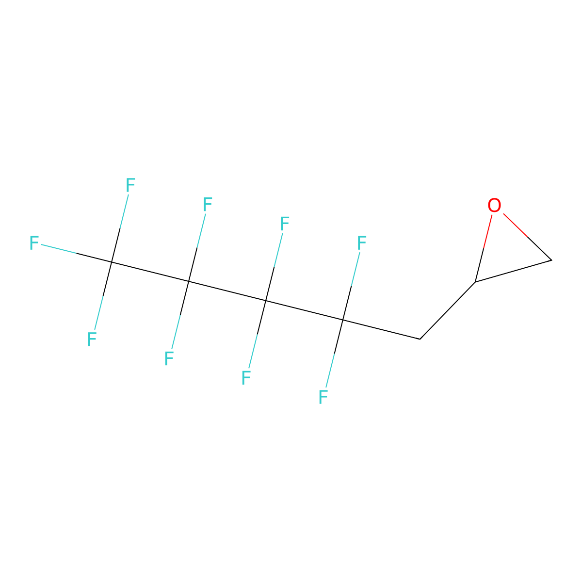 2,2,3,3,4,4,5,5,5-Nonafluoropentyloxirane molecular structure, CAS 81190-28-5