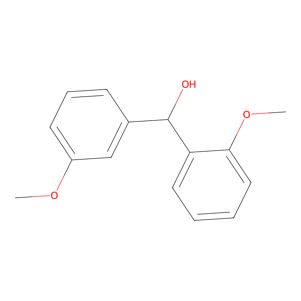2-Methoxy-alpha-(3-methoxyphenyl)benZenemethanol molecular structure, CAS 81194-53-8