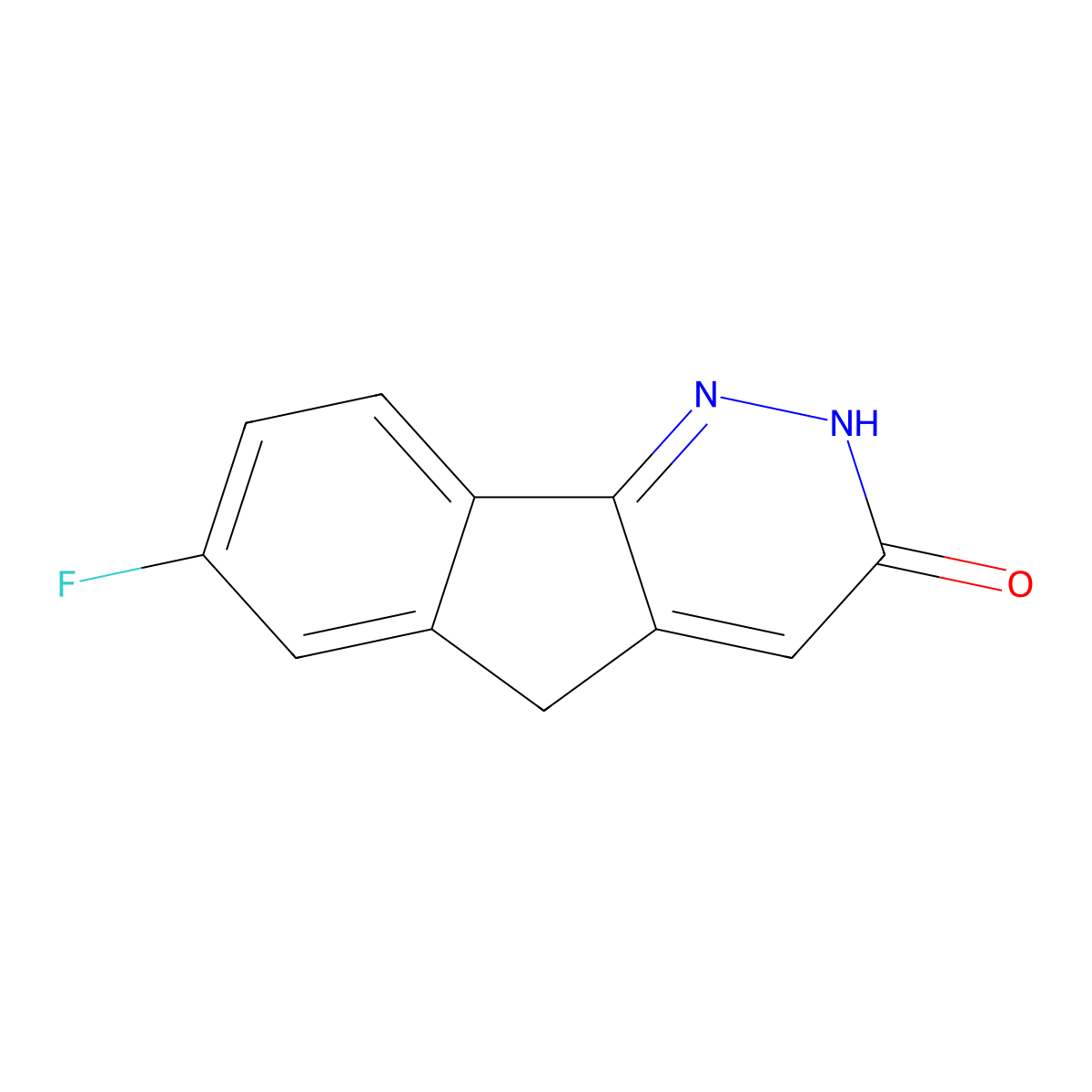3H-Indeno(1,2-c)pyridazin-3-one, 2,5-dihydro-7-fluoro- molecular structure, CAS 81198-18-7