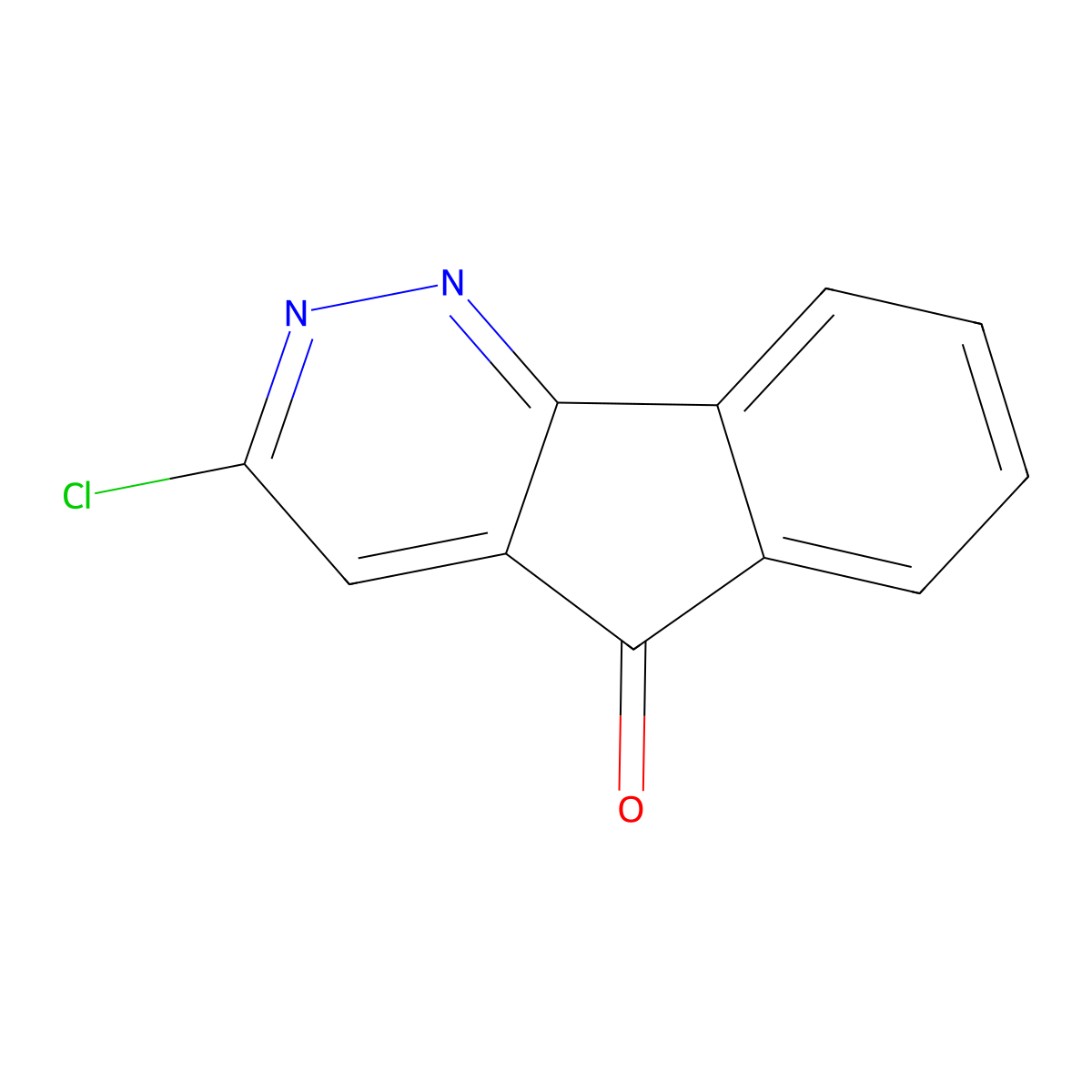 5H-Indeno(1,2-c)pyridazin-5-one, 3-chloro- molecular structure, CAS 81198-23-4