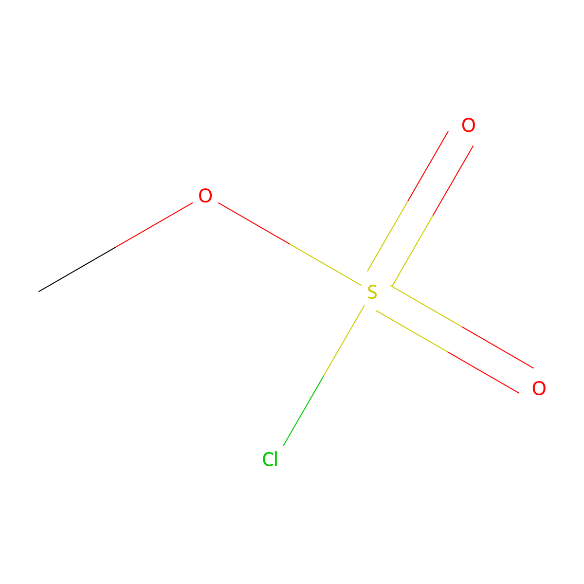 Methyl chlorosulphate molecular structure, CAS 812-01-1