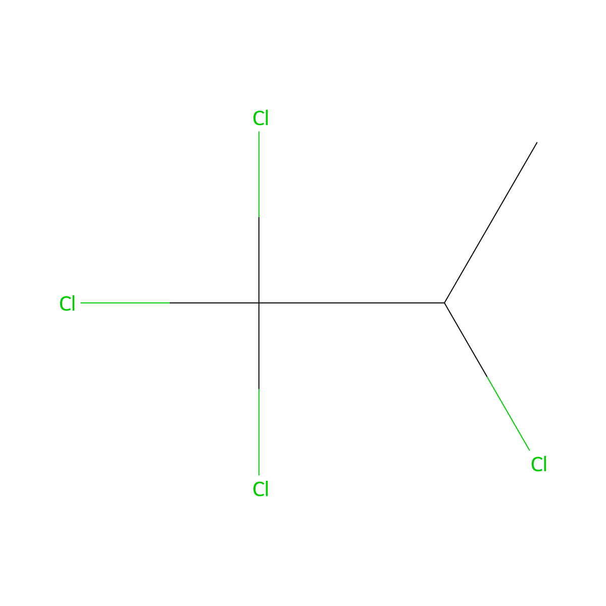 1,1,1,2-Tetrachloropropane molecular structure, CAS 812-03-3