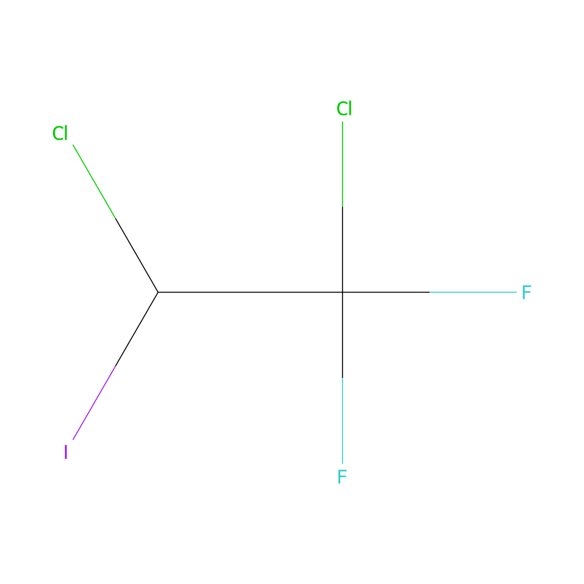 1,2-Dichloro-2,2-difluoro-1-iodoethane molecular structure, CAS 812-06-6