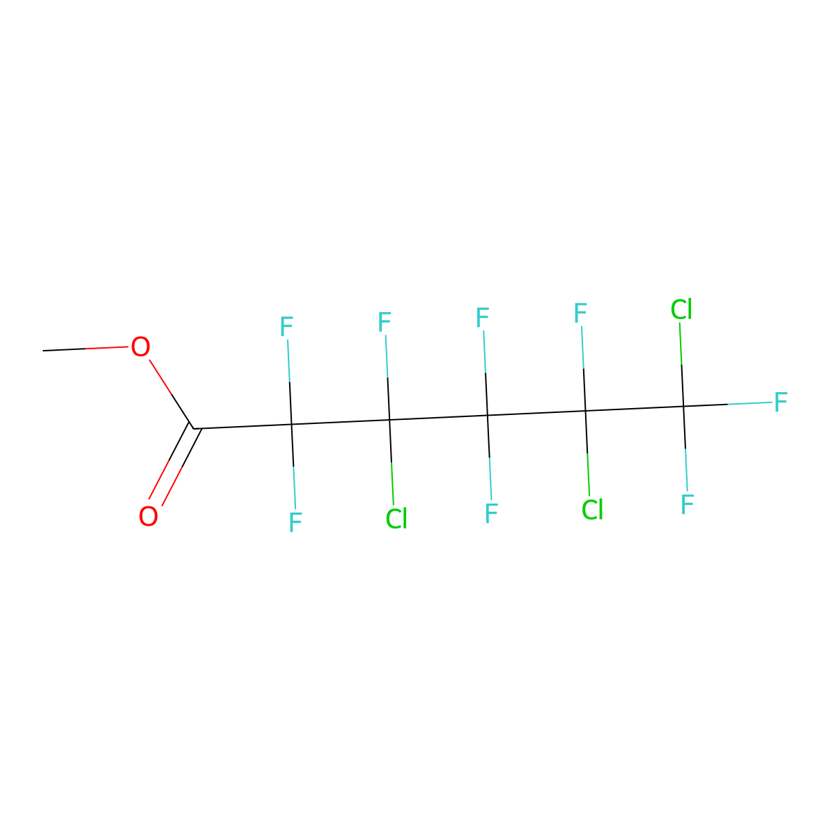 Methyl 3,5,6-trichlorooctafluorohexanoate molecular structure, CAS 812-90-8