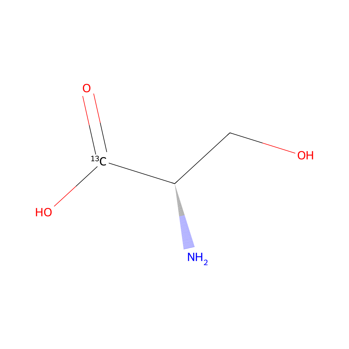L-Serine-1-13C molecular structure, CAS 81201-84-5