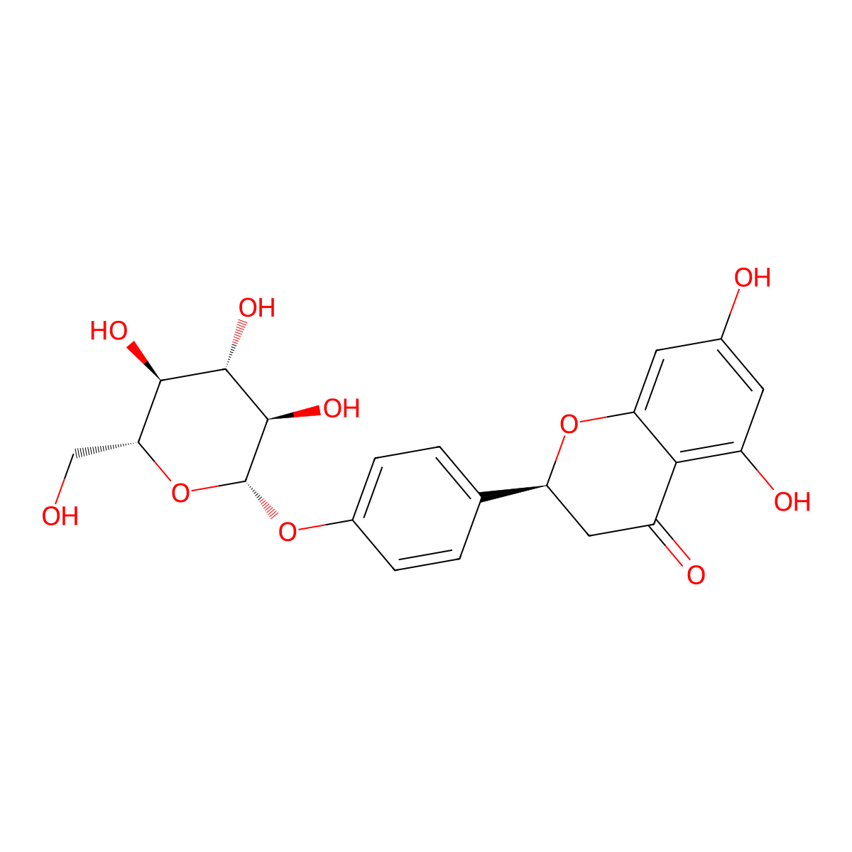 Naringenin 4'-O-Beta-D-Glucopyranoside molecular structure, CAS 81202-36-0
