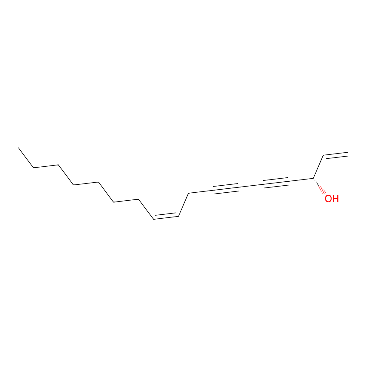 (S)-Falcarinol molecular structure, CAS 81203-57-8