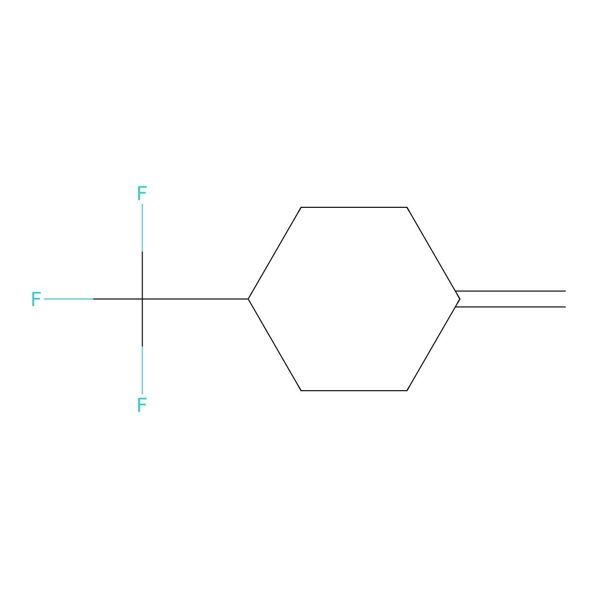 1-Methylidene-4-(trifluoromethyl)cyclohexane molecular structure, CAS 81206-82-8