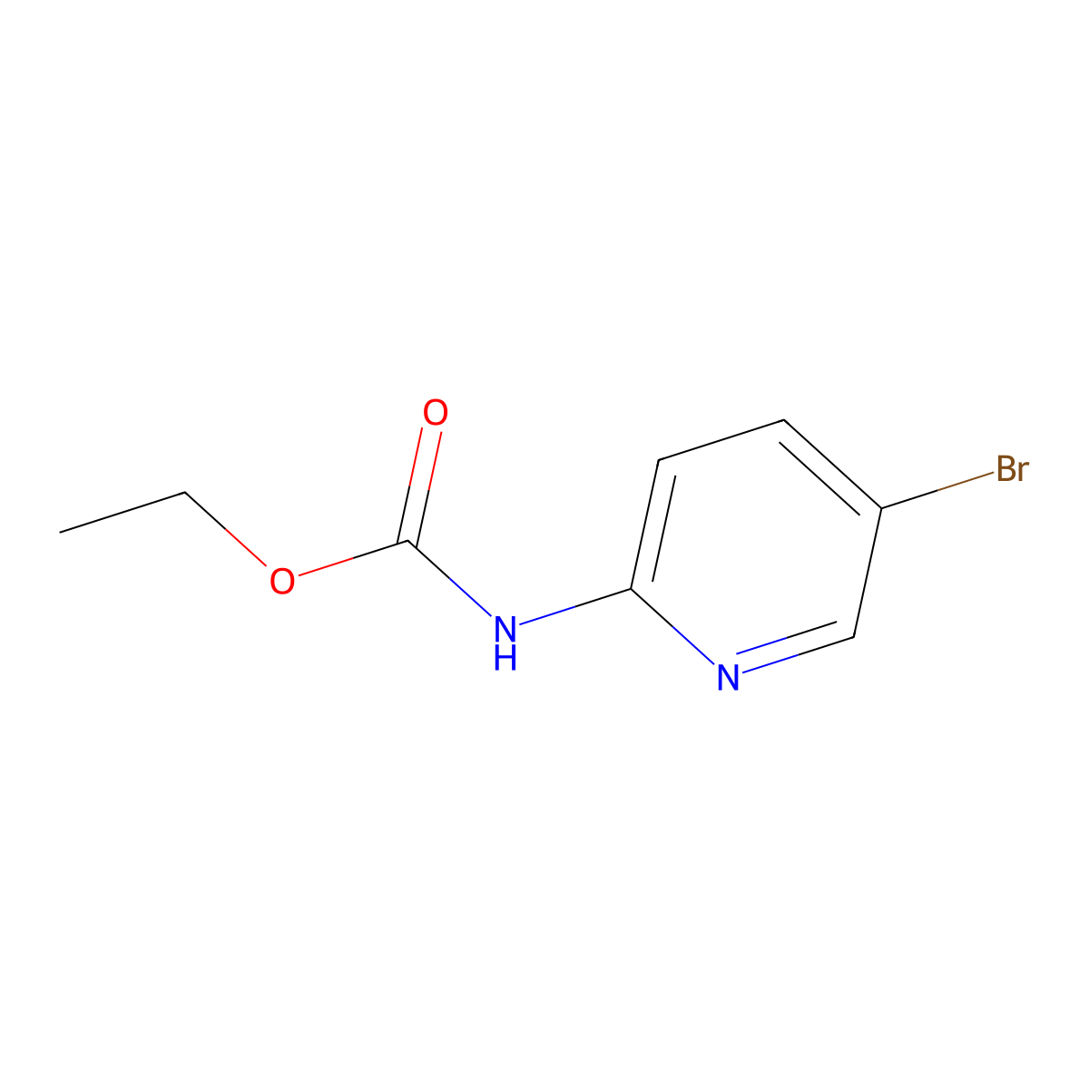 Ethyl (5-bromopyridin-2-yl)carbamate molecular structure, CAS 81211-79-2