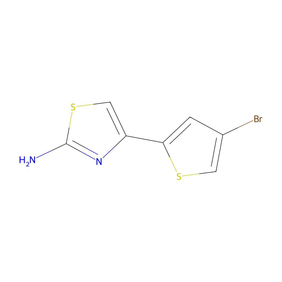 4-(4-Bromothiophen-2-yl)-1,3-thiazol-2-amine molecular structure, CAS 81216-89-9