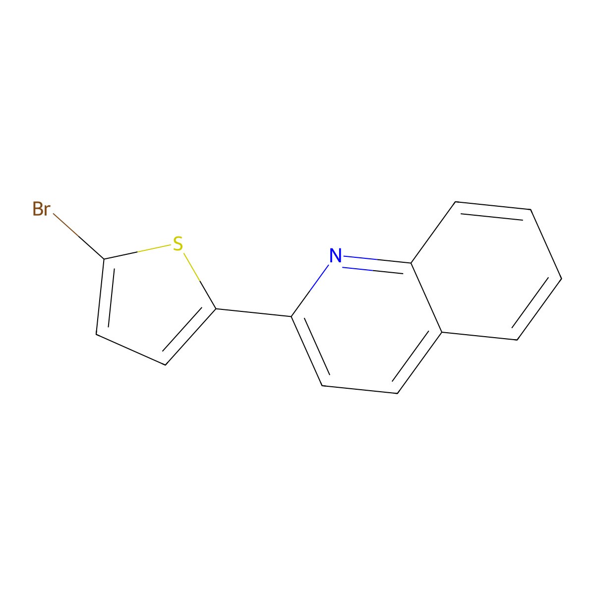2-(5-Bromothiophen-2-yl)quinoline molecular structure, CAS 81216-93-5