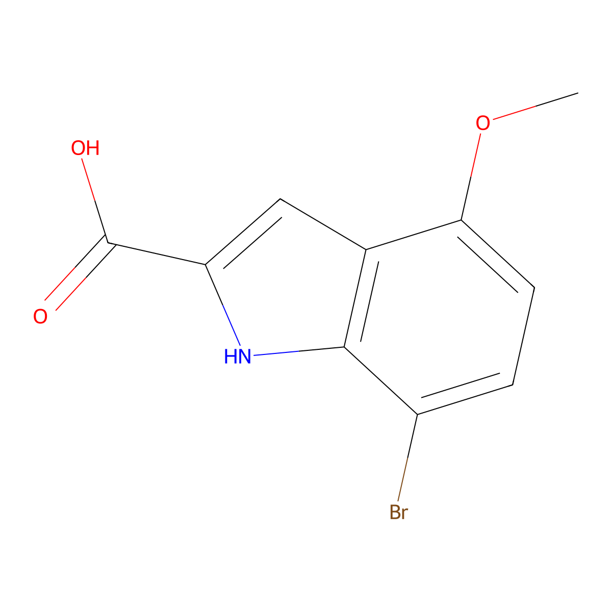 7-bromo-4-methoxy-1H-indole-2-carboxylic Acid molecular structure, CAS 81224-15-9