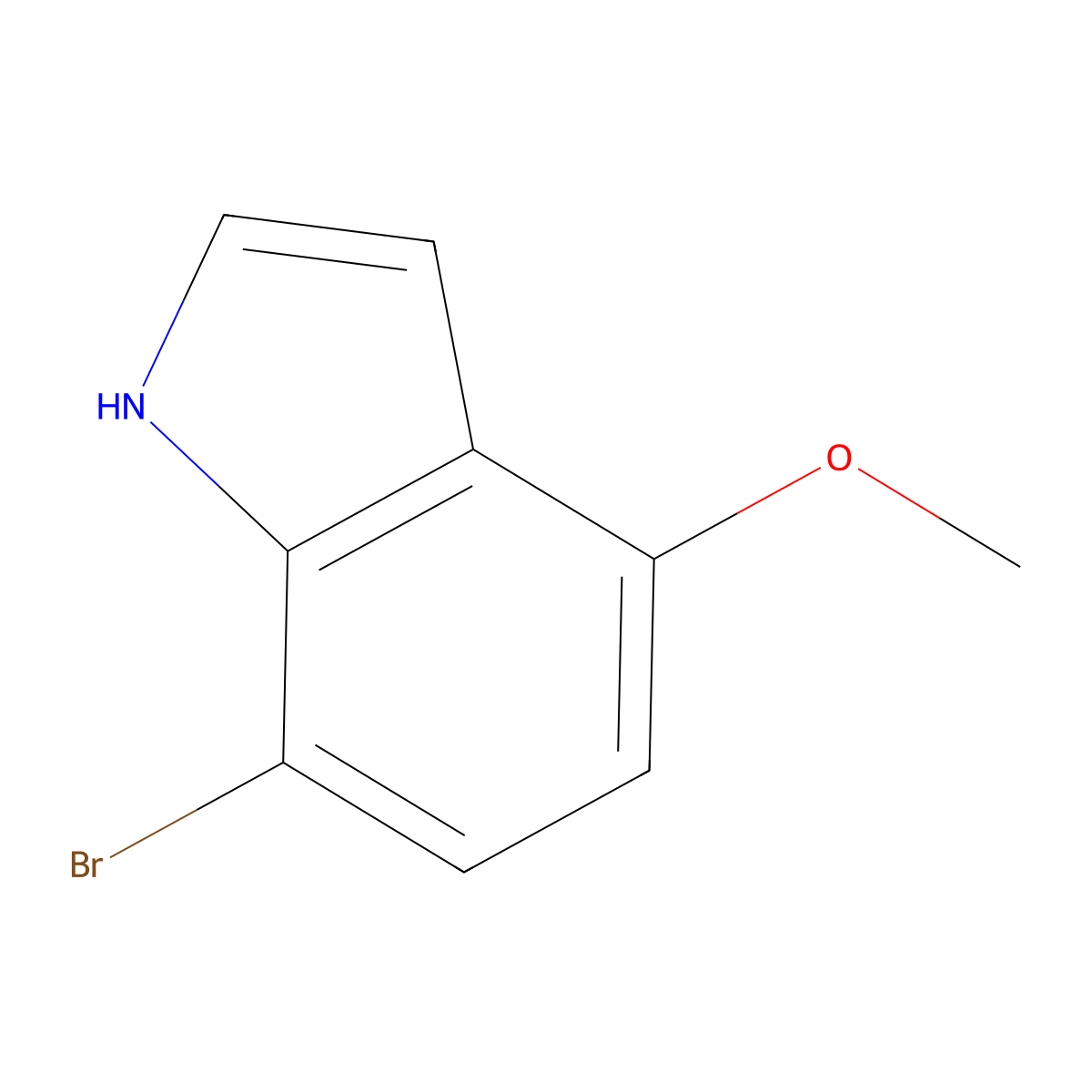 7-Bromo-4-methoxy-1H-indole molecular structure, CAS 81224-16-0