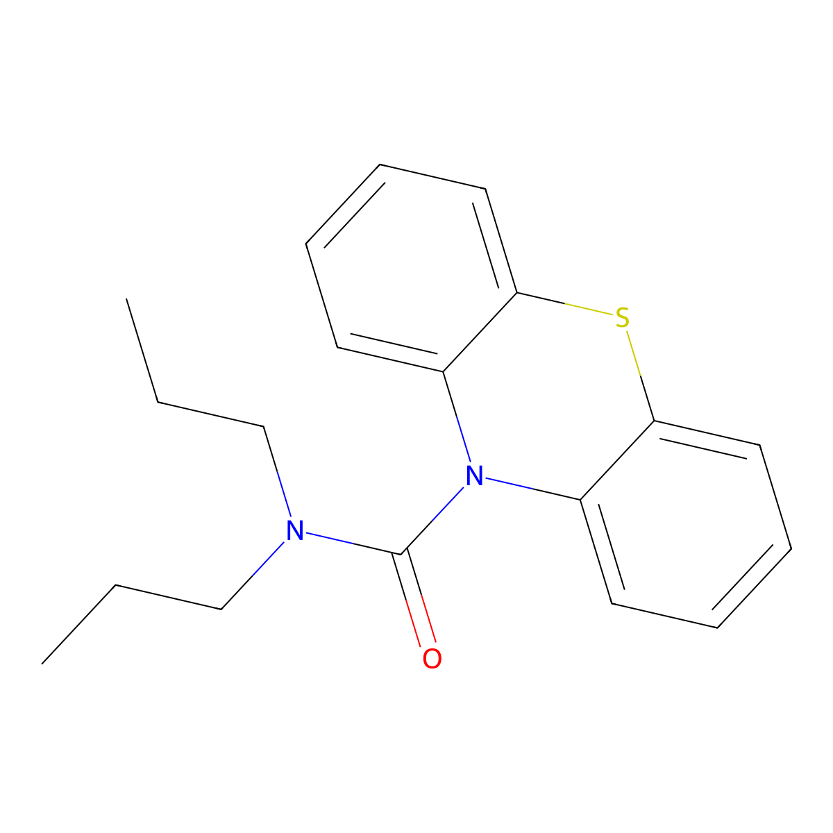 N,N-dipropyl-10H-phenothiazine-10-carboxamide molecular structure, CAS 81225-62-9