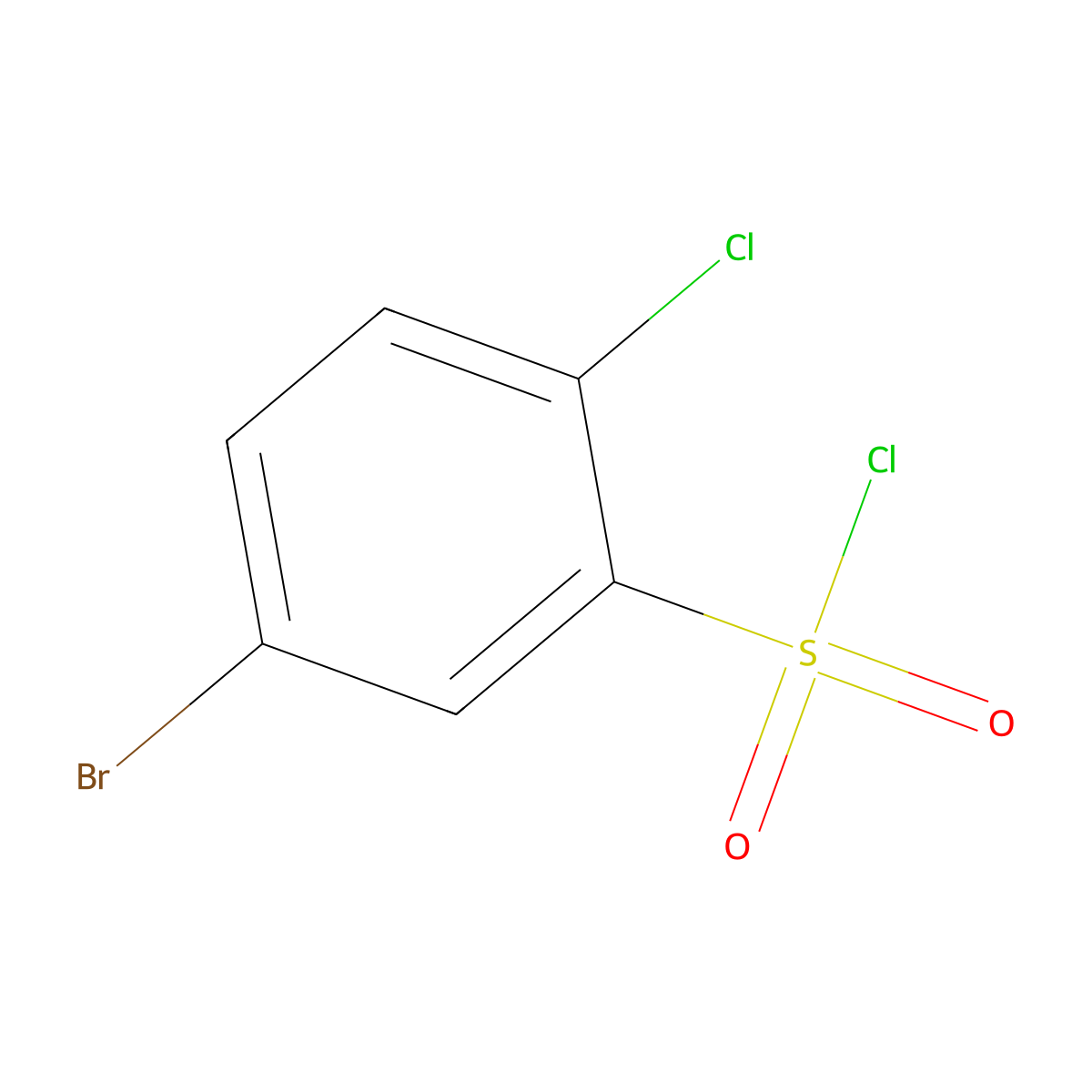 5-Bromo-2-chlorobenzene-1-sulfonyl chloride molecular structure, CAS 81226-68-8