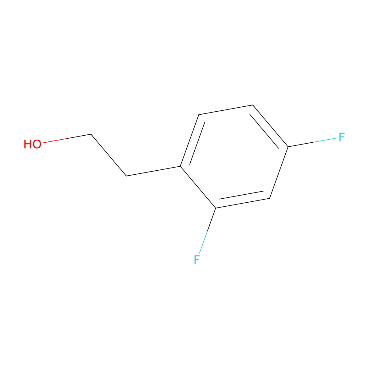2-(2,4-Difluorophenyl)ethanol molecular structure, CAS 81228-02-6