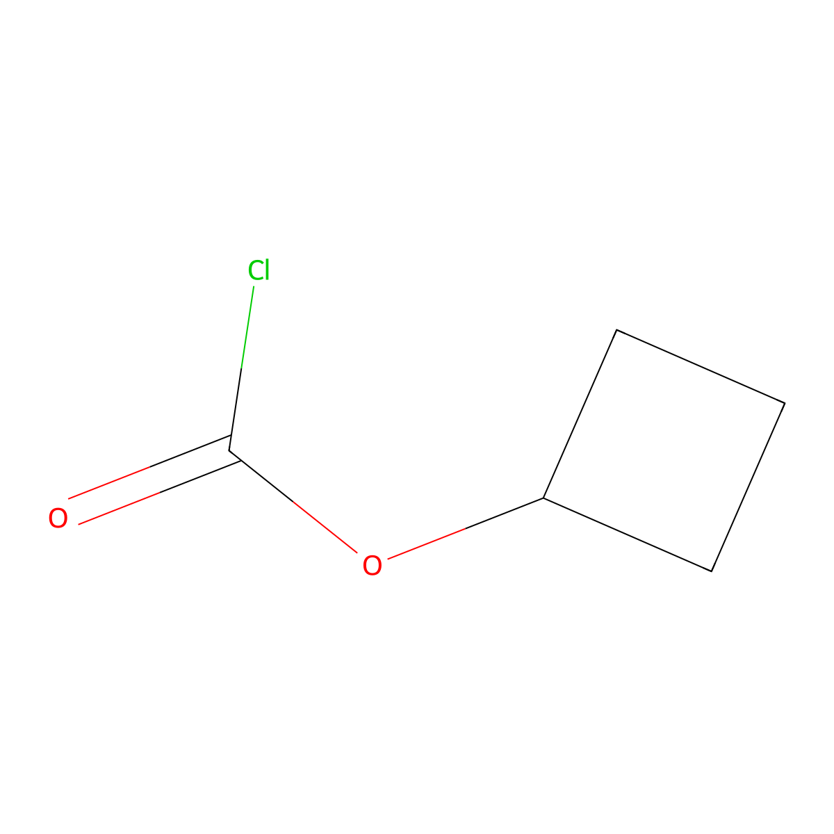Cyclobutyl chloroformate molecular structure, CAS 81228-87-7