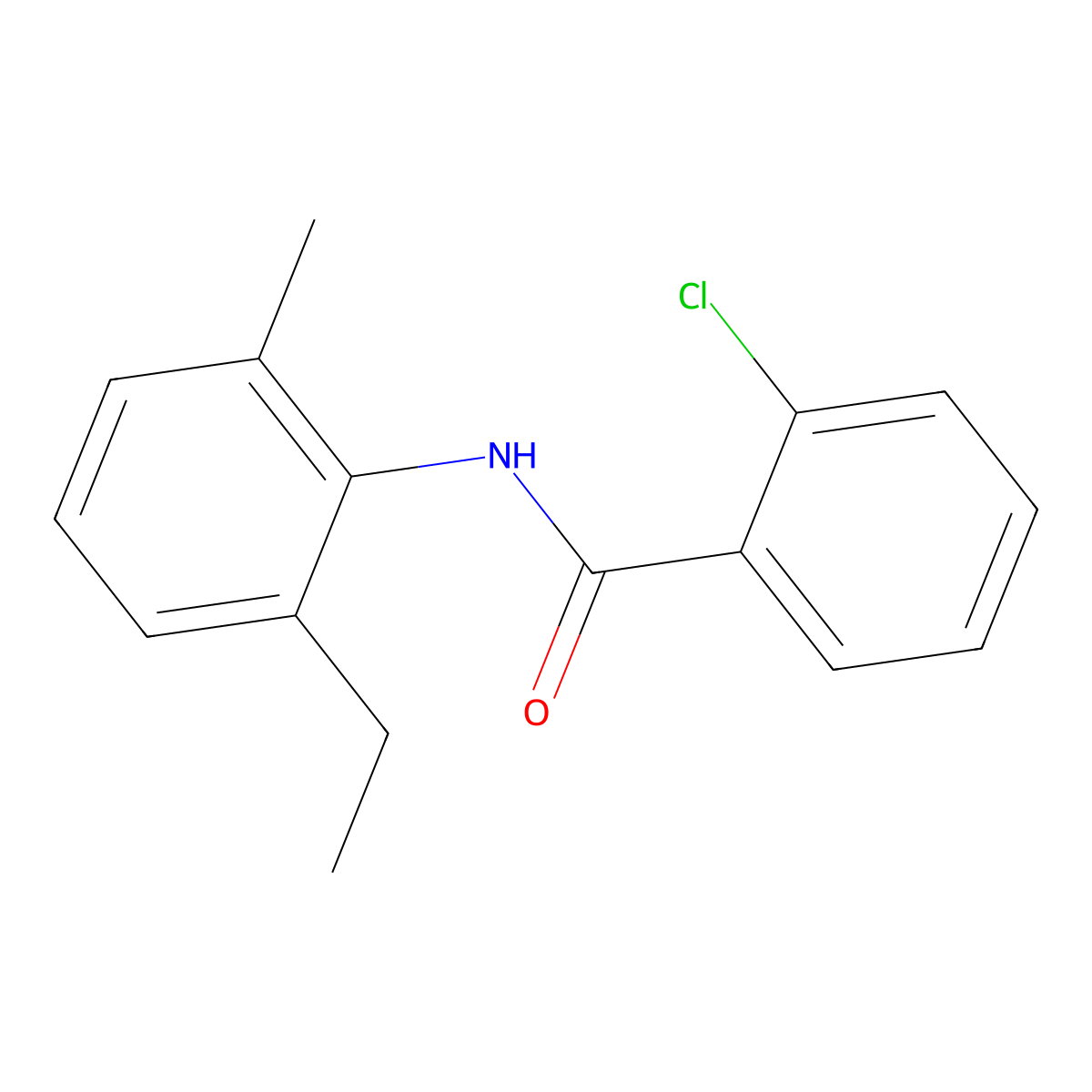 2-Chloro-N-(2-ethyl-6-methylphenyl)benzamide molecular structure, CAS 81230-30-0