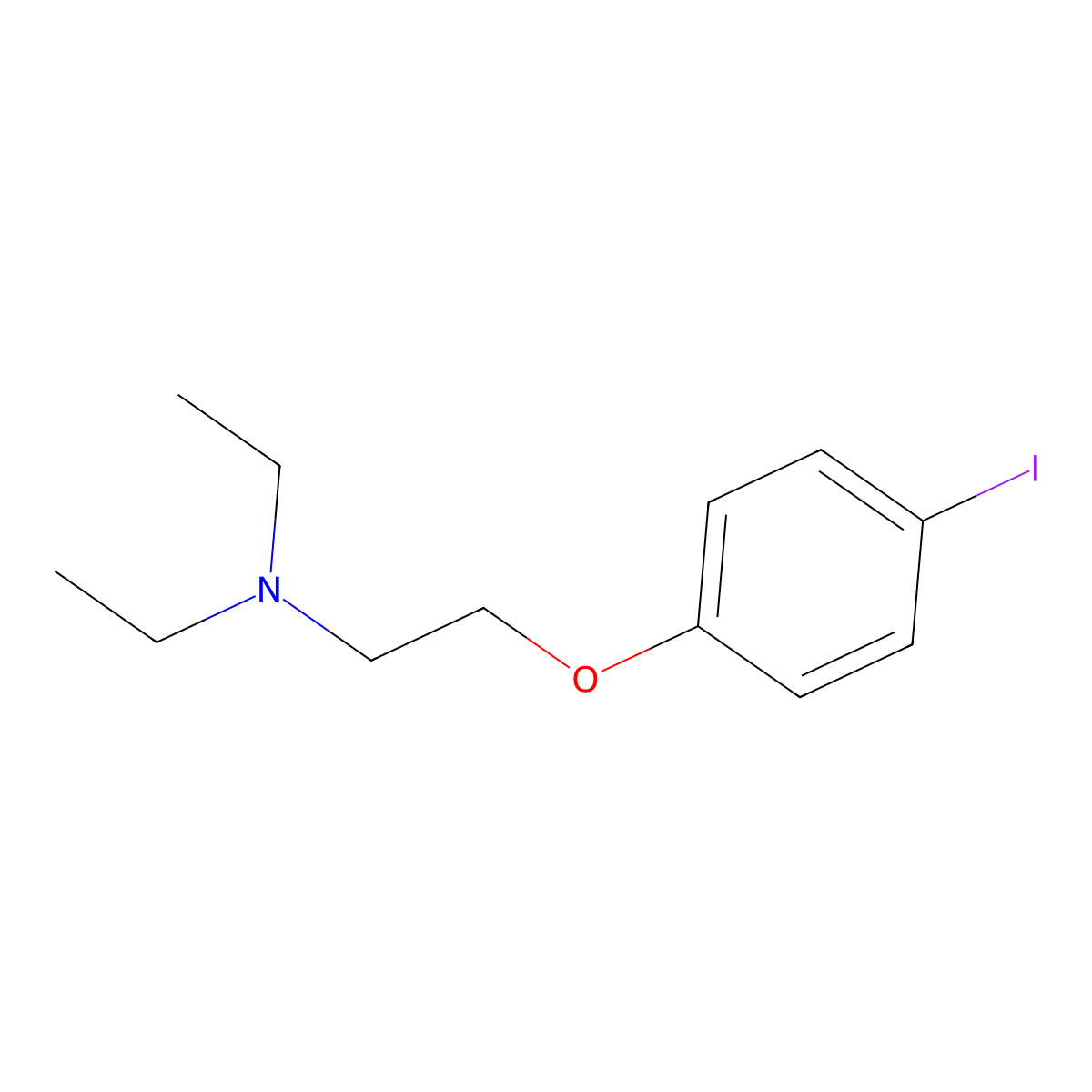 N,N-Diethyl-2-(4-iodophenoxy)ethanamine molecular structure, CAS 81233-91-2