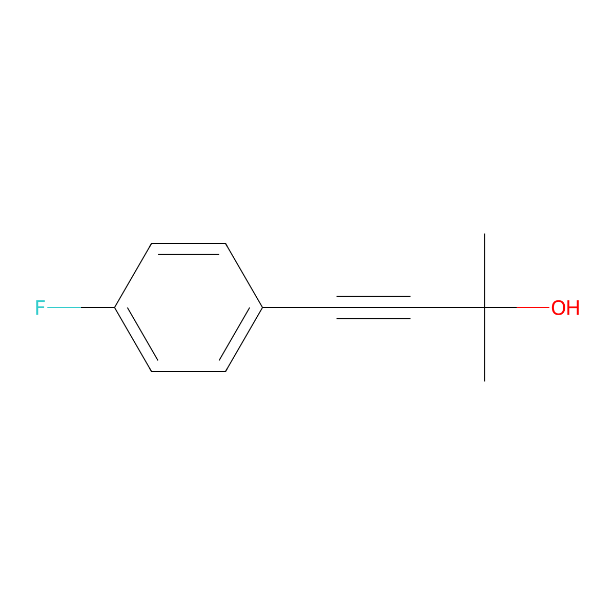 4-(4-Fluorophenyl)-2-methylbut-3-yn-2-ol molecular structure, CAS 81233-93-4
