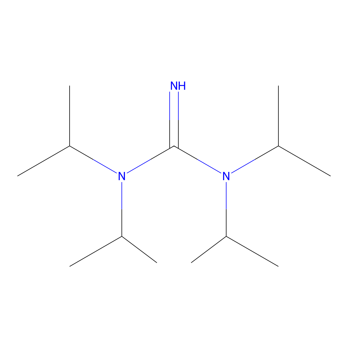 N,N,N',N'-Tetrakis(1-methylethyl)guanidine molecular structure, CAS 81236-08-0