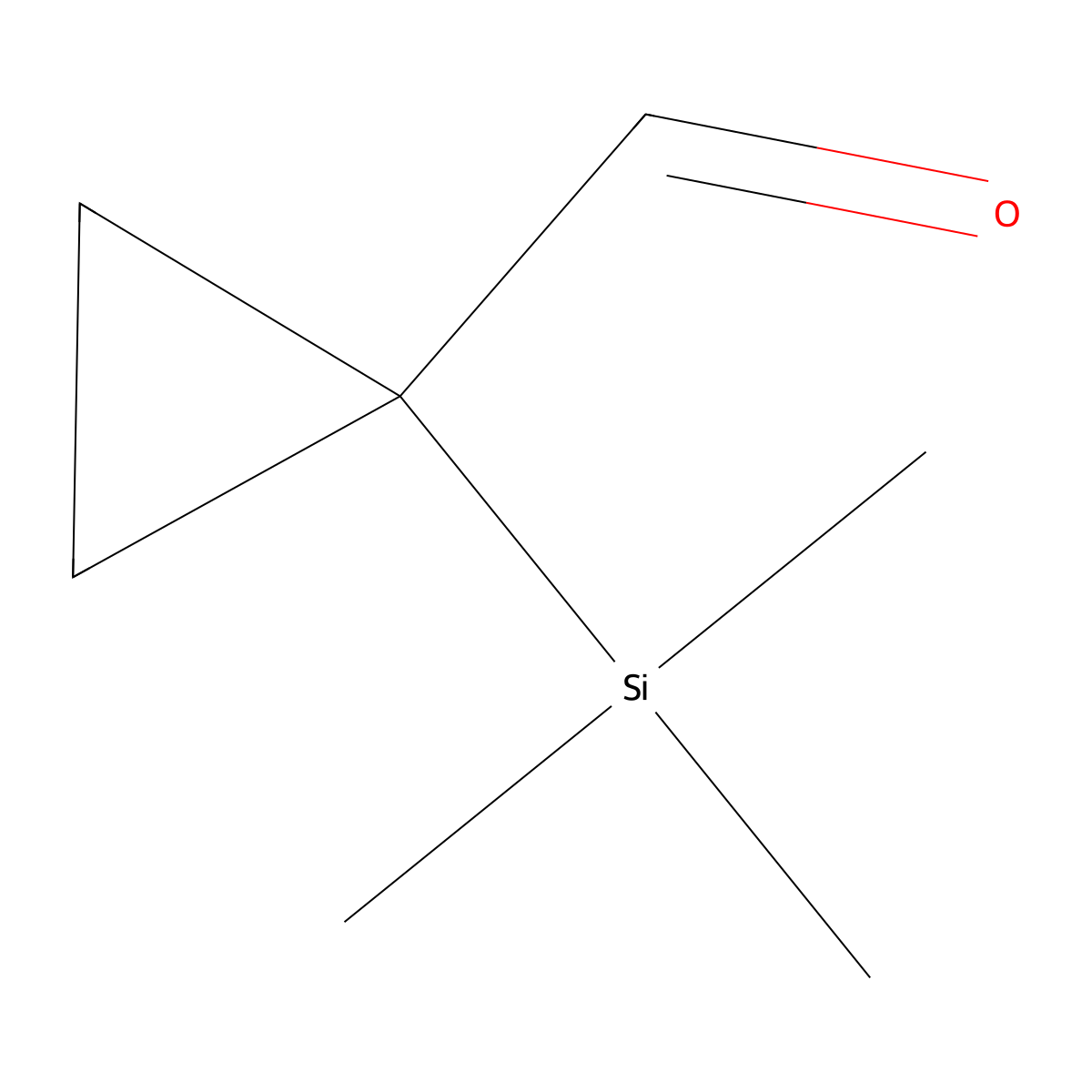 1-(Trimethylsilyl)cyclopropane-1-carbaldehyde molecular structure, CAS 81236-83-1
