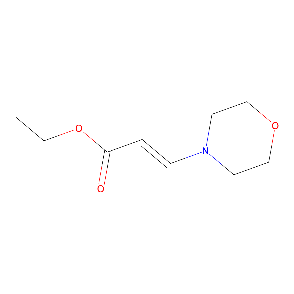 Ethyl 3-(morpholin-4-yl)prop-2-enoate molecular structure, CAS 81239-01-2