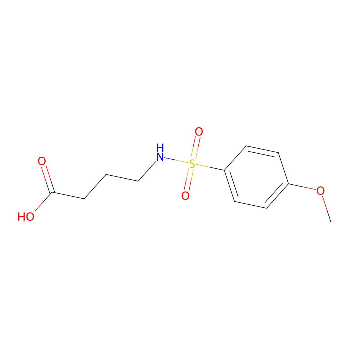 4-{[(4-Methoxyphenyl)sulfonyl]amino}butanoic acid molecular structure, CAS 81242-26-4