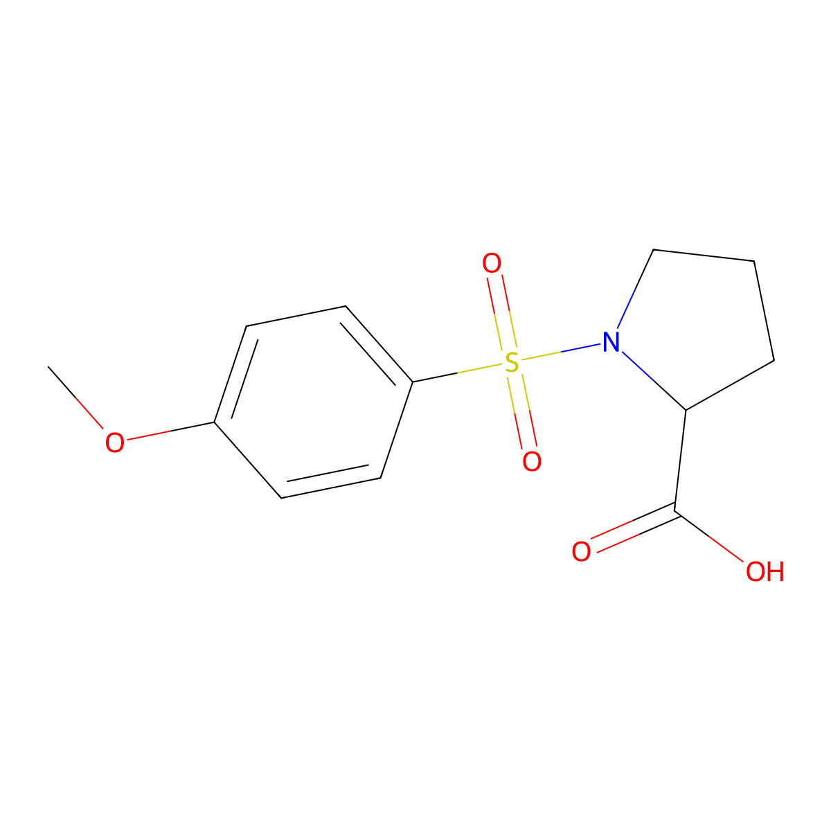1-(4-Methoxy-benzenesulfonyl)-pyrrolidine-2-carboxylic acid molecular structure, CAS 81242-27-5