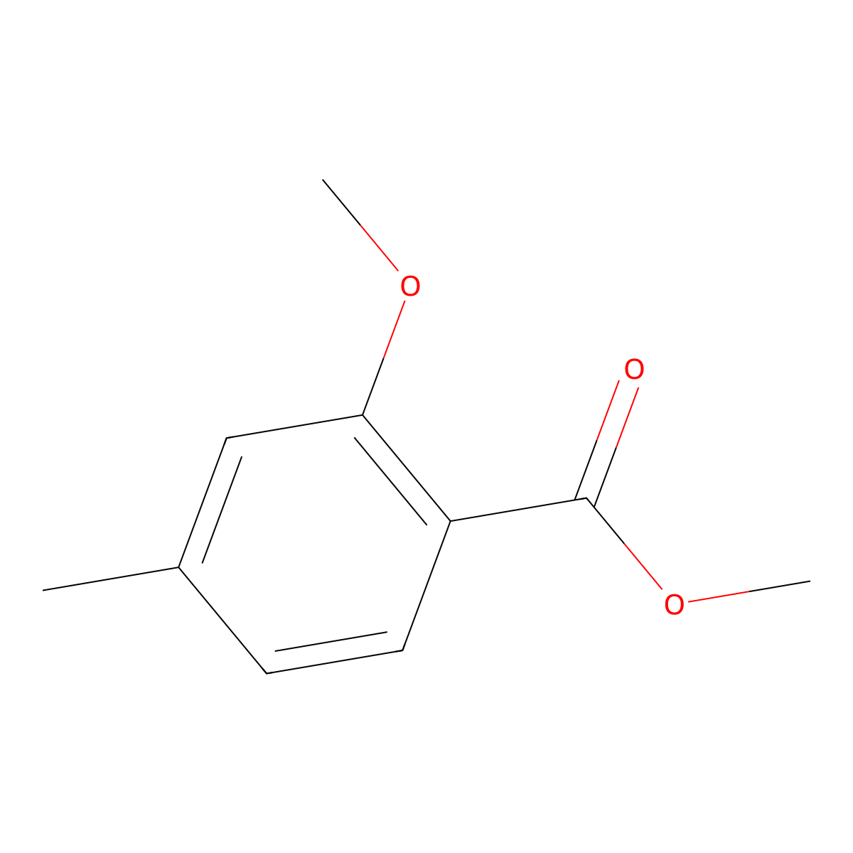 Methyl 2-methoxy-4-methylbenzoate molecular structure, CAS 81245-24-1