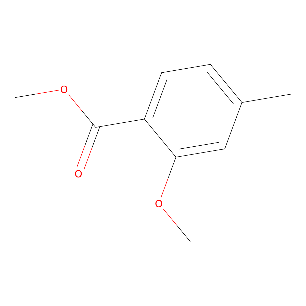 Methyl 2-methoxy-4-methylbenzoate molecular structure, CAS 81245-24-1