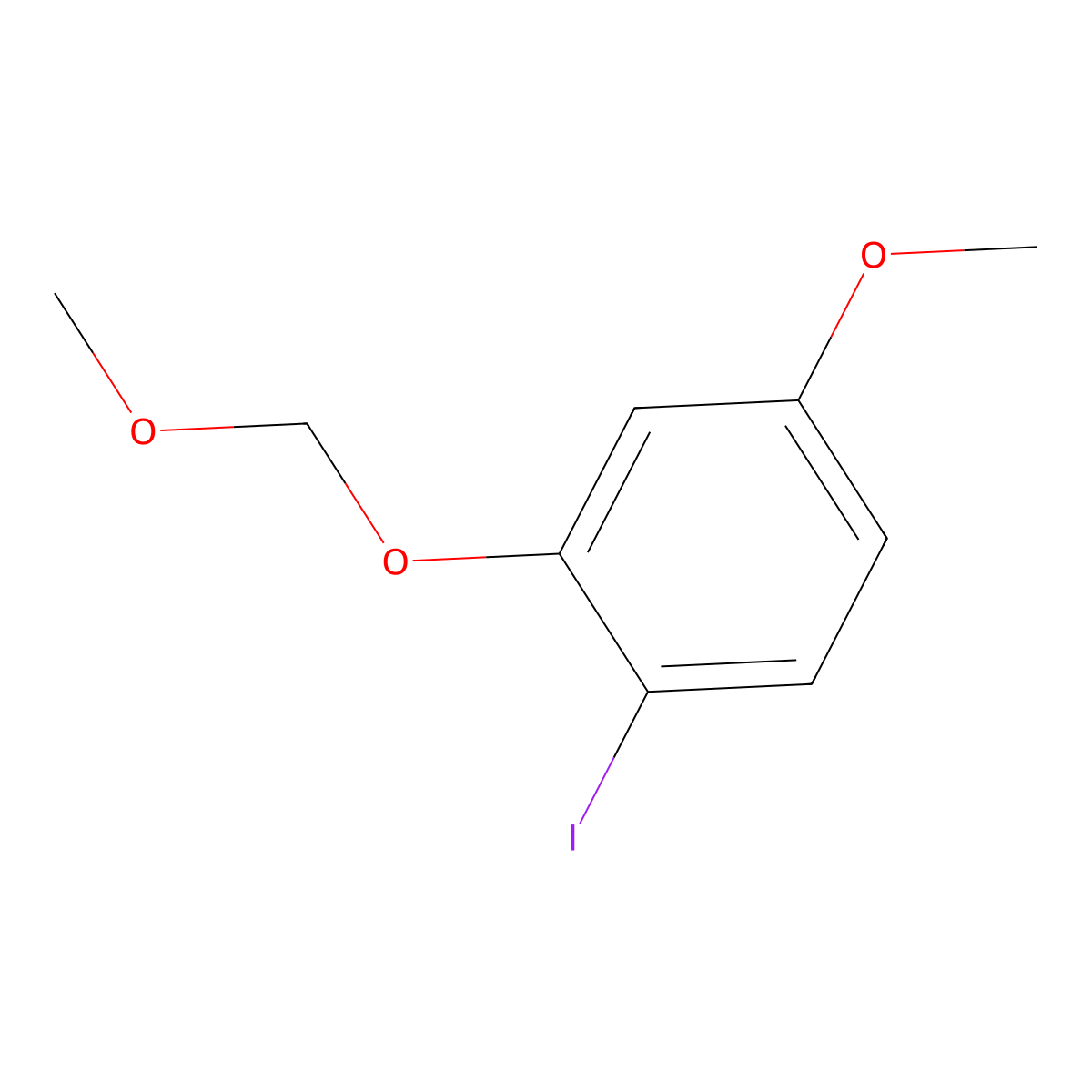1-Iodo-4-methoxy-2-(methoxymethoxy)benzene molecular structure, CAS 81245-38-7