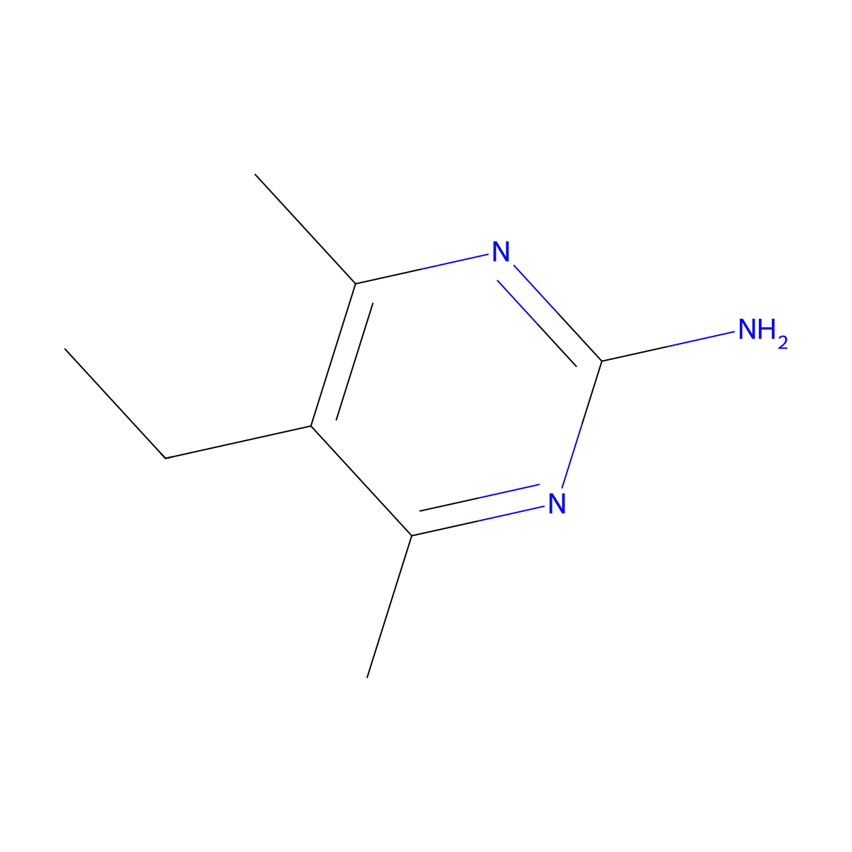 5-Ethyl-4,6-dimethylpyrimidin-2-amine molecular structure, CAS 81246-15-3