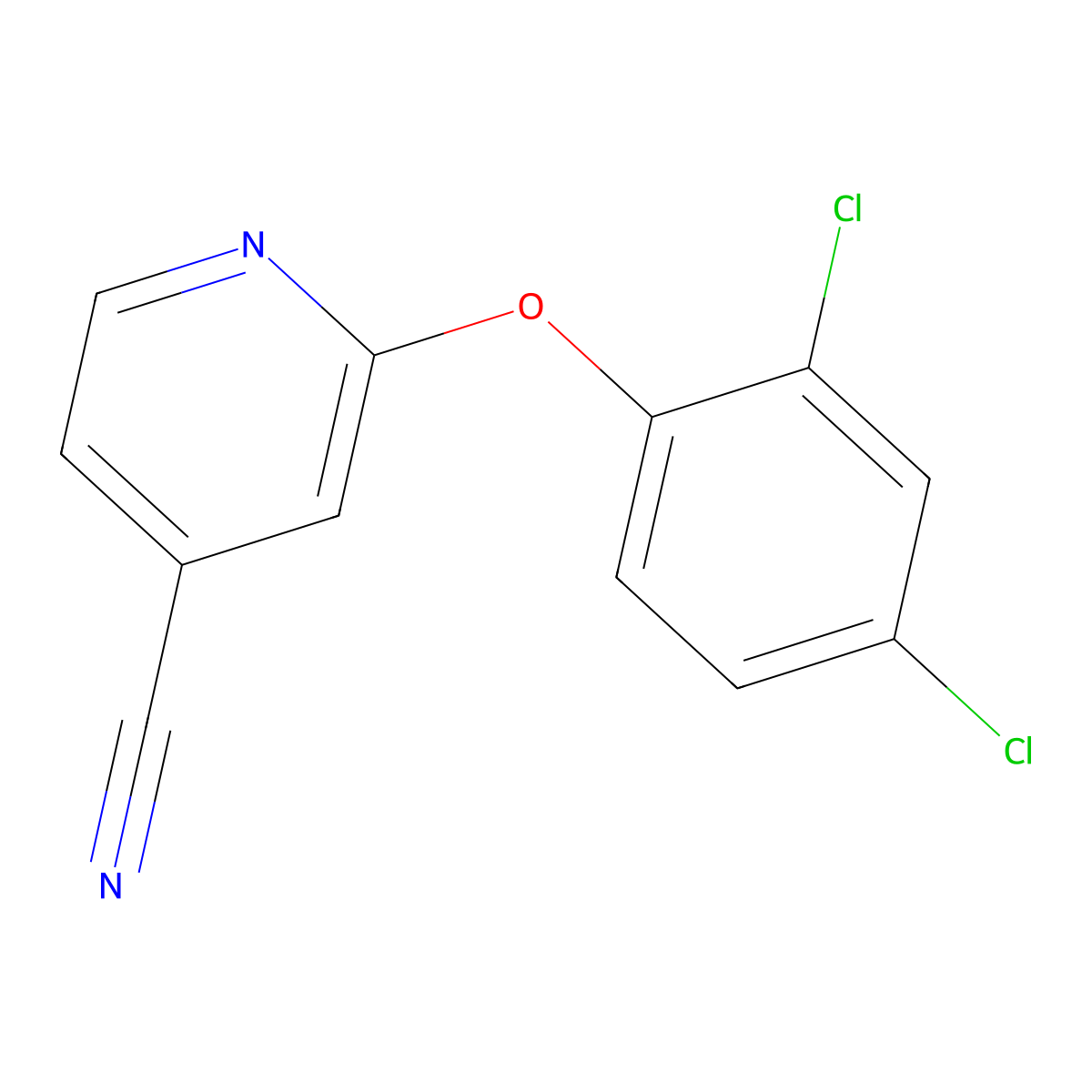 2-(2,4-Dichlorophenoxy)pyridine-4-carbonitrile molecular structure, CAS 81249-46-9