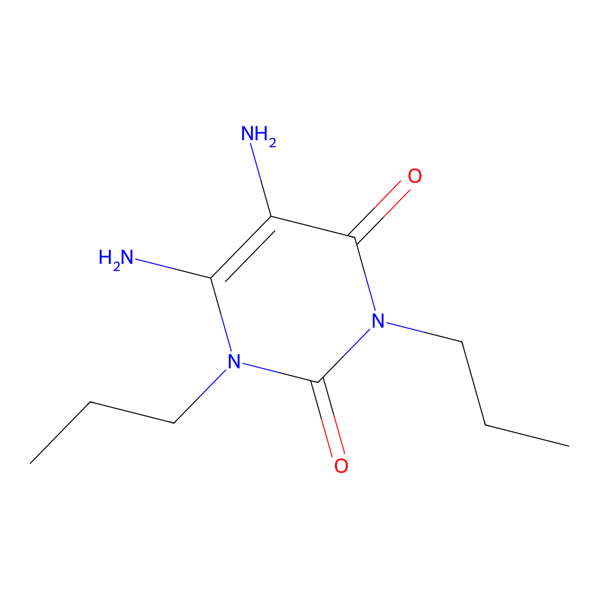5,6-Diamino-1,3-dipropyl-2,4(1H,3H)-pyrimidinedione molecular structure, CAS 81250-34-2