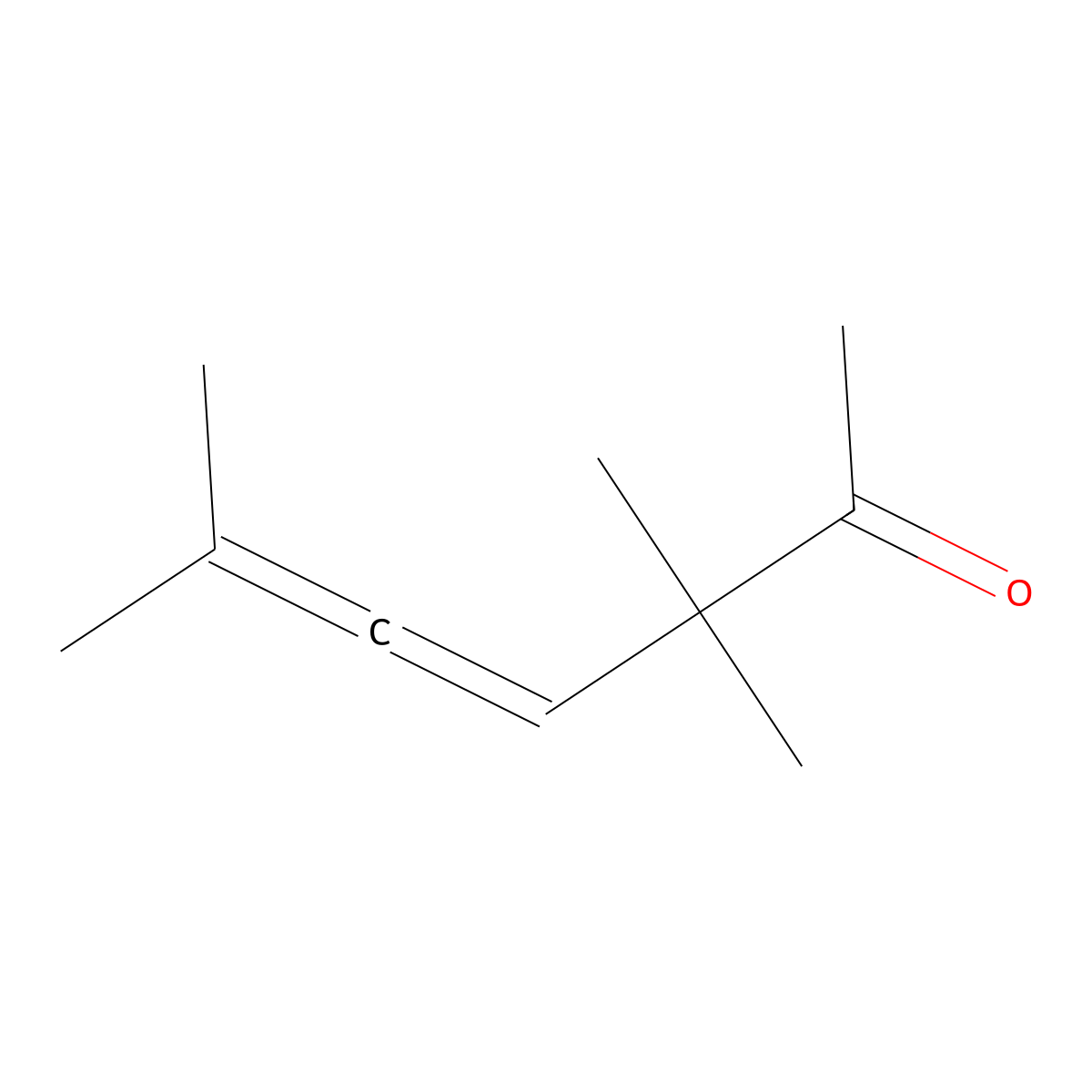 4,5-Heptadien-2-one, 3,3,6-trimethyl- molecular structure, CAS 81250-41-1