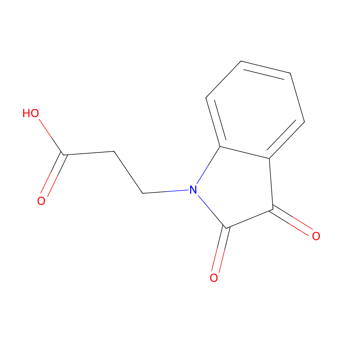 3-(2,3-dioxo-2,3-dihydro-1H-indol-1-yl)propanoic acid molecular structure, CAS 81250-90-0