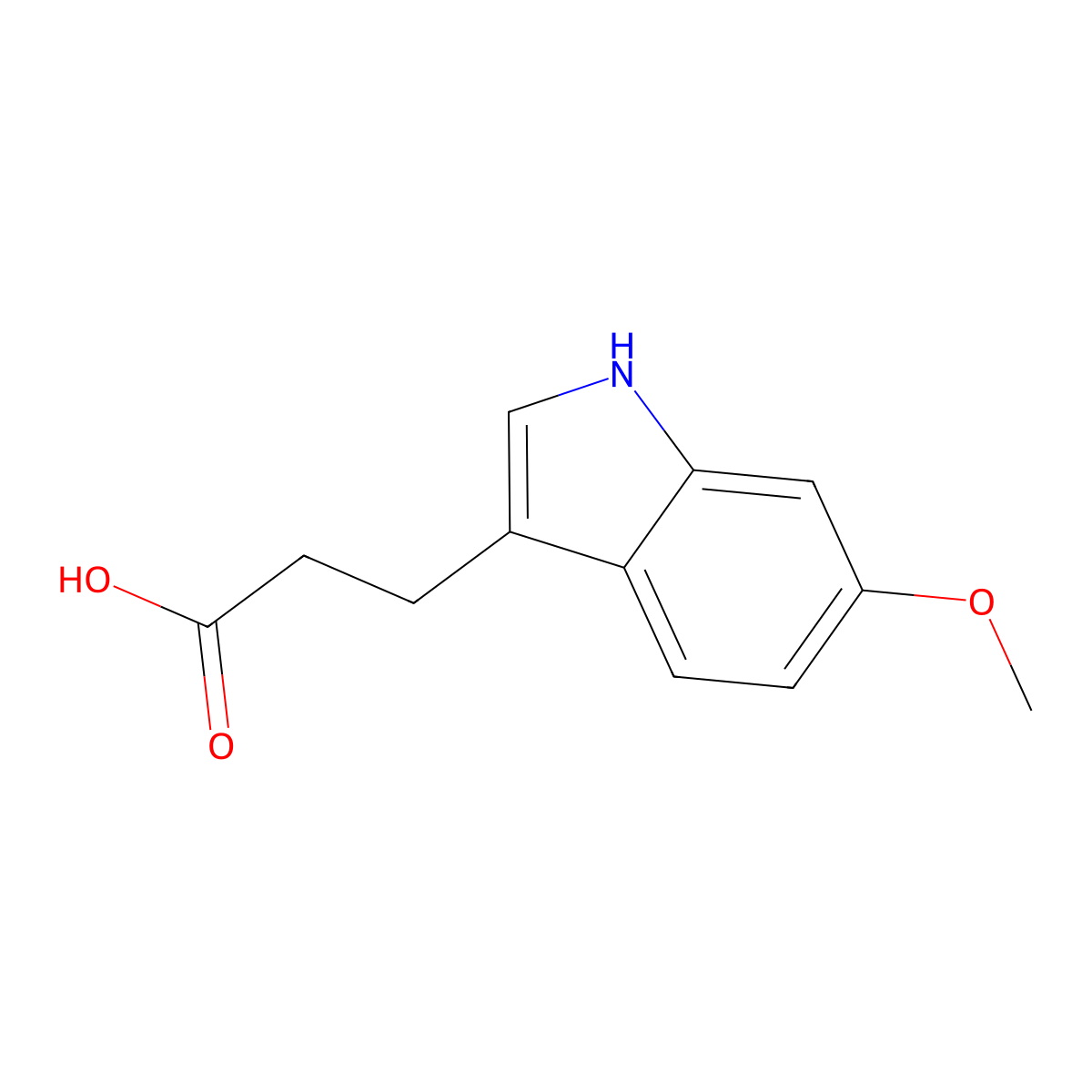 3-(6-methoxy-1H-indol-3-yl)propanoic acid molecular structure, CAS 81250-93-3