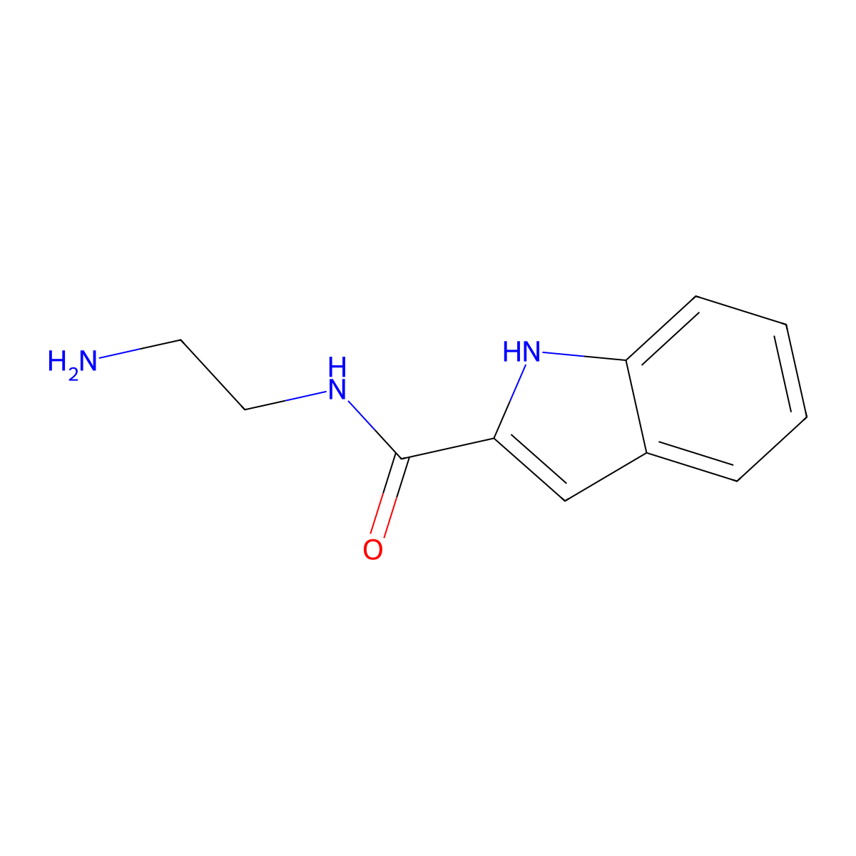 N-(2-aminoethyl)-1H-indole-2-carboxamide molecular structure, CAS 81253-56-7