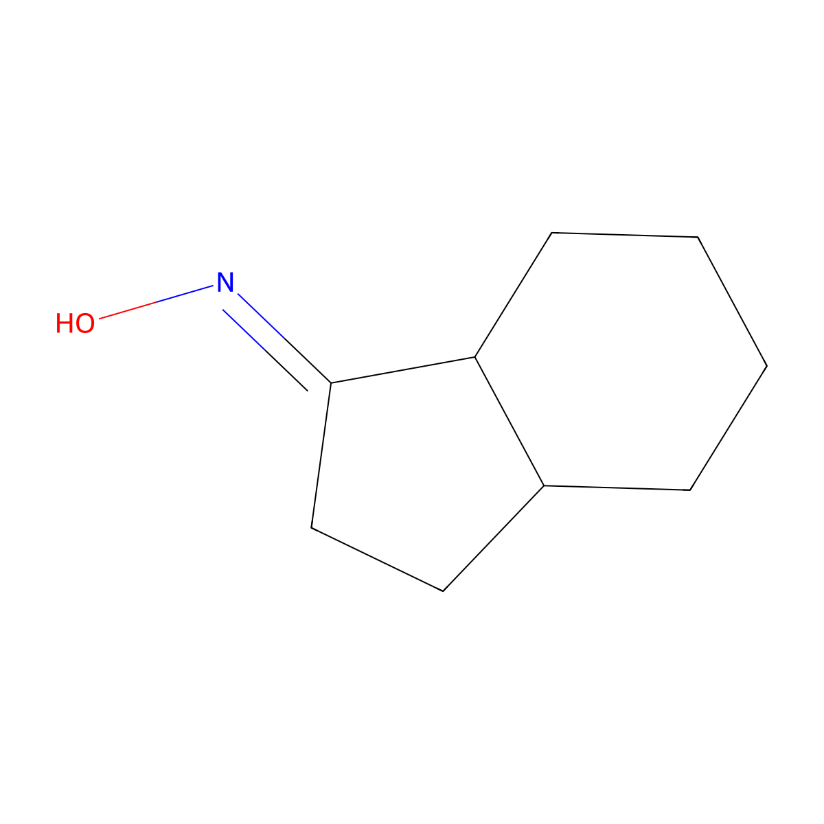 N-(2,3,3a,4,5,6,7,7a-octahydroinden-1-ylidene)hydroxylamine molecular structure, CAS 81256-04-4