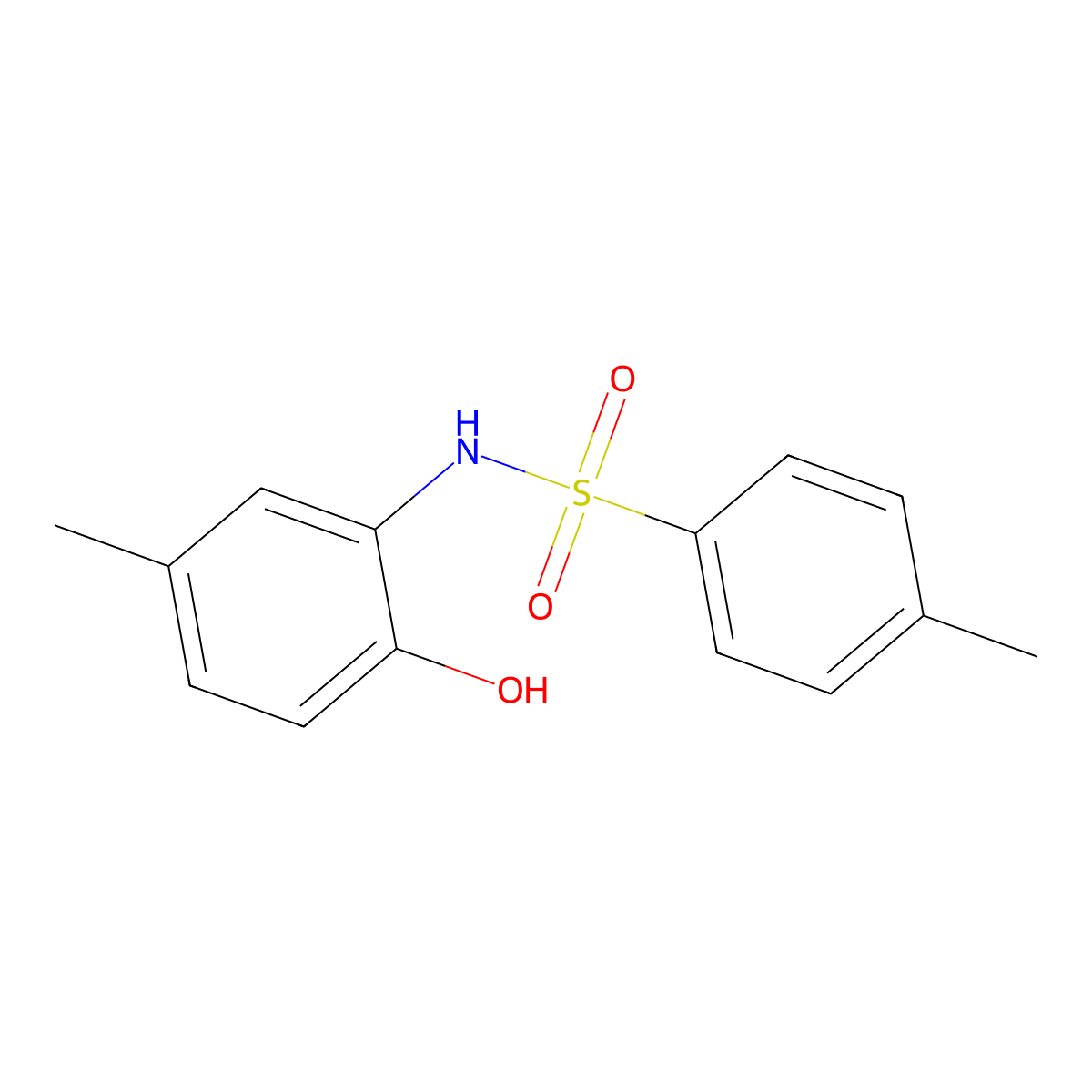 N-(2-hydroxy-5-methylphenyl)-4-methylbenzenesulfonamide molecular structure, CAS 81256-11-3