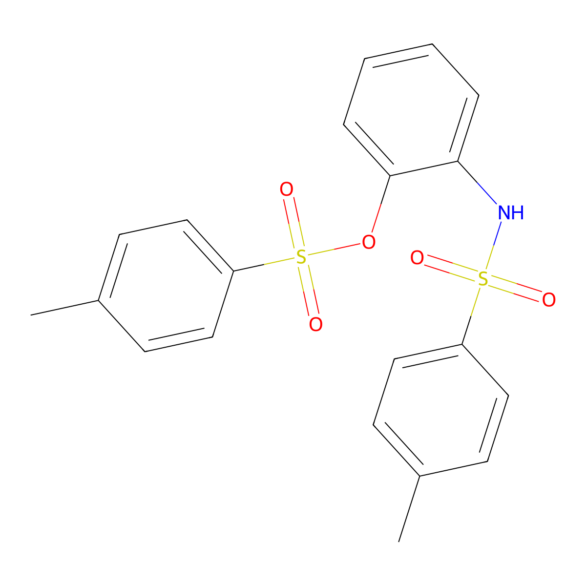 2-([(4-Methylphenyl)sulfonyl]amino)phenyl 4-methylbenzenesulfonate molecular structure, CAS 81256-20-4