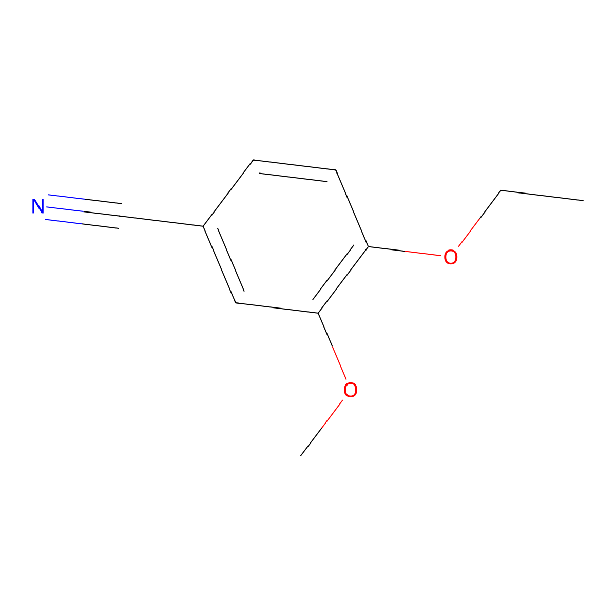 4-Ethoxy-3-methoxybenzonitrile molecular structure, CAS 81259-56-5