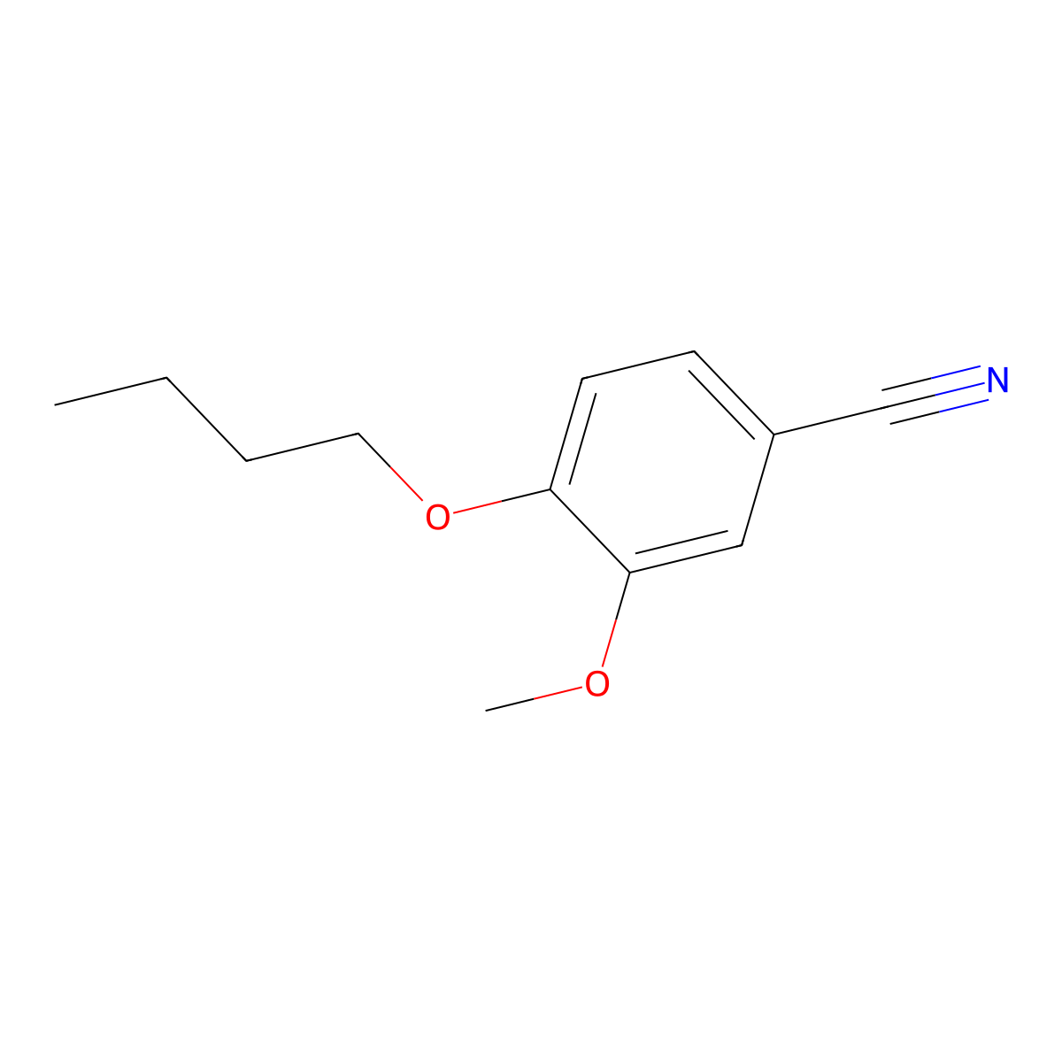 4-Butoxy-3-methoxybenzonitrile molecular structure, CAS 81259-57-6