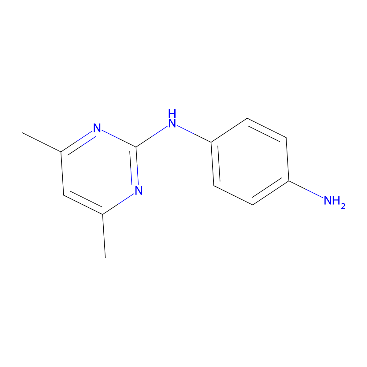 N-(4,6-Dimethylpyrimidin-2-yl)benzene-1,4-diamine molecular structure, CAS 81261-93-0
