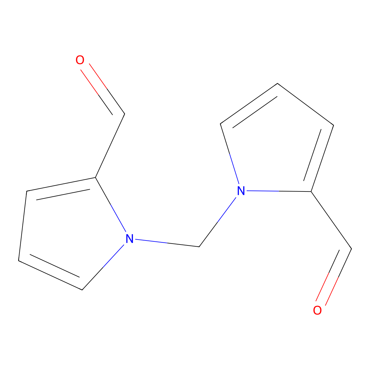 1,1'-Methylenebis[1H-pyrrole-2-carboxaldehyde] molecular structure, CAS 81263-90-3