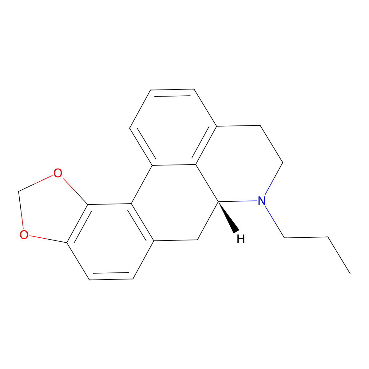 10,11-methylenedioxy-N-propylnoraporphine molecular structure, CAS 81264-57-5