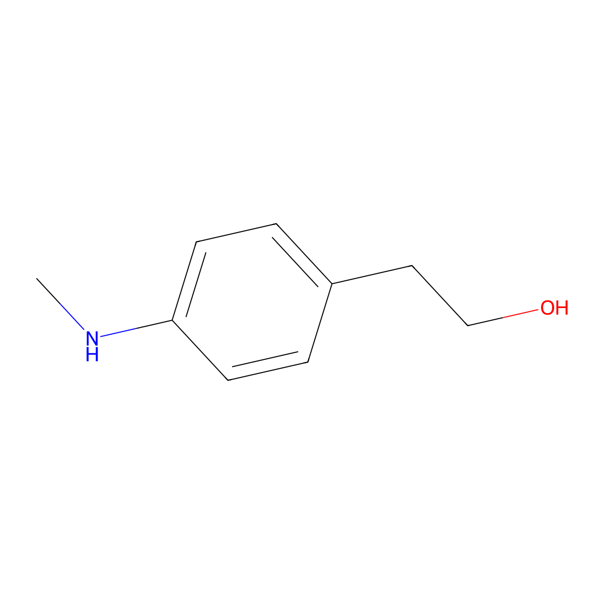 2-(4-(Methylamino)phenyl)ethanol molecular structure, CAS 812640-16-7