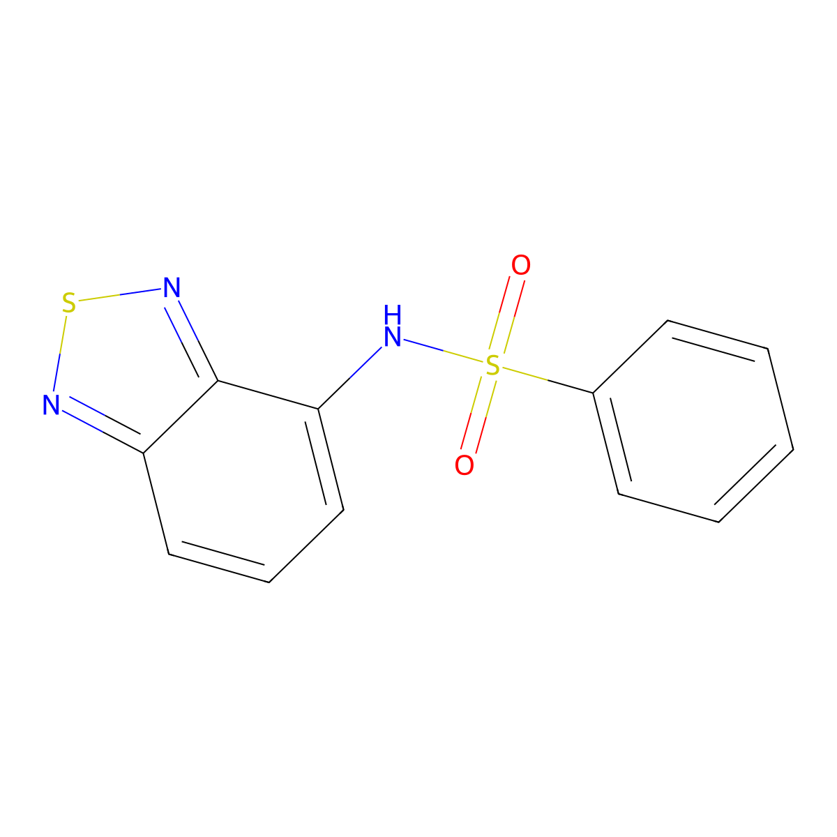 N-(2,1,3-benzothiadiazol-4-yl)benzenesulfonamide molecular structure, CAS 812641-30-8